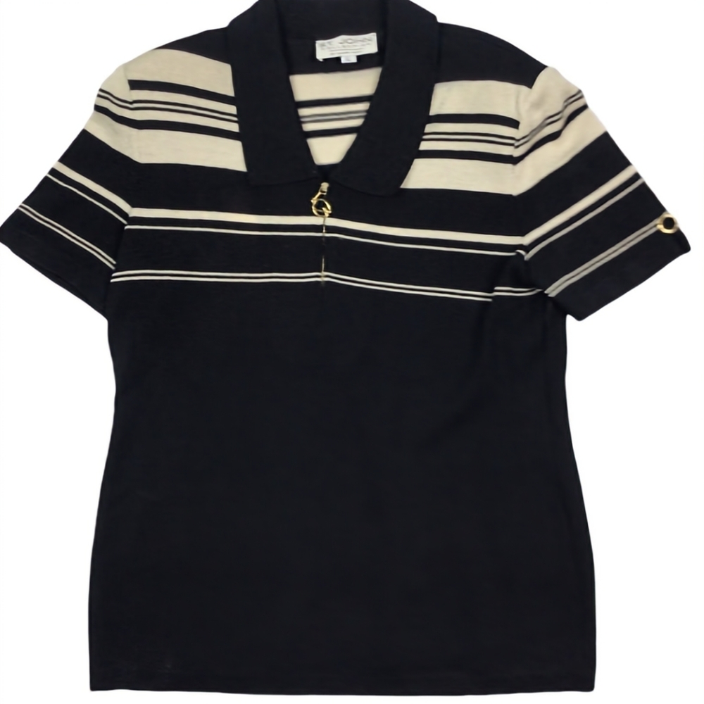St. John Collection by Marie Gray Quarter zip knit sweater